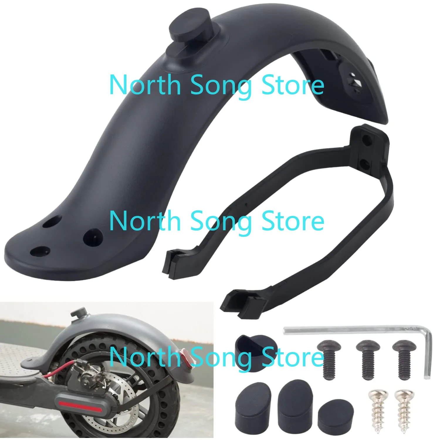 

Заднее крыло скутера, совместимое с Xiaomi M365 / M365 Pro / 1S / Pro 2/Essential, кронштейн маски для электрического скутера Xiaomi