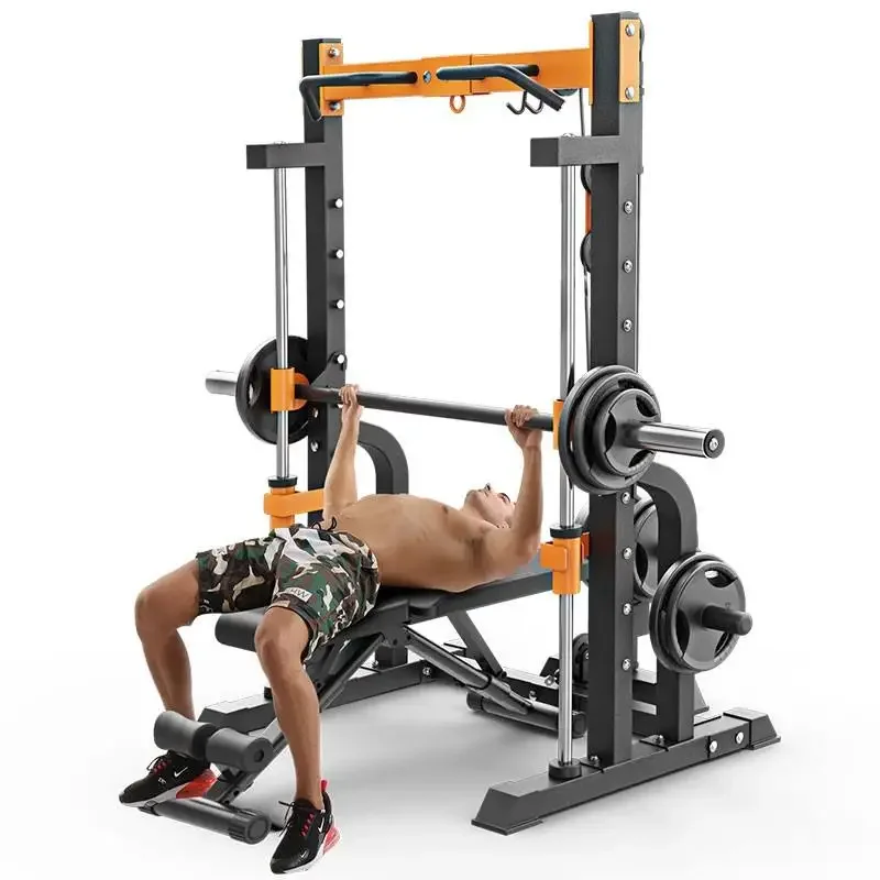 2022 simple power rack gym equipment home use easy assemble smith squat rack