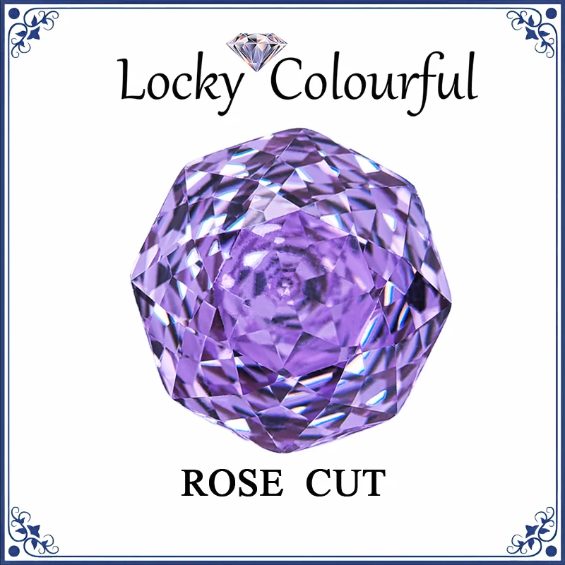 

Cubic Zirconia Rose Cut Wholesale Lavender Color Charms Bead for DIY Jewelry Making Earrings Bracelet Materials No Certificate