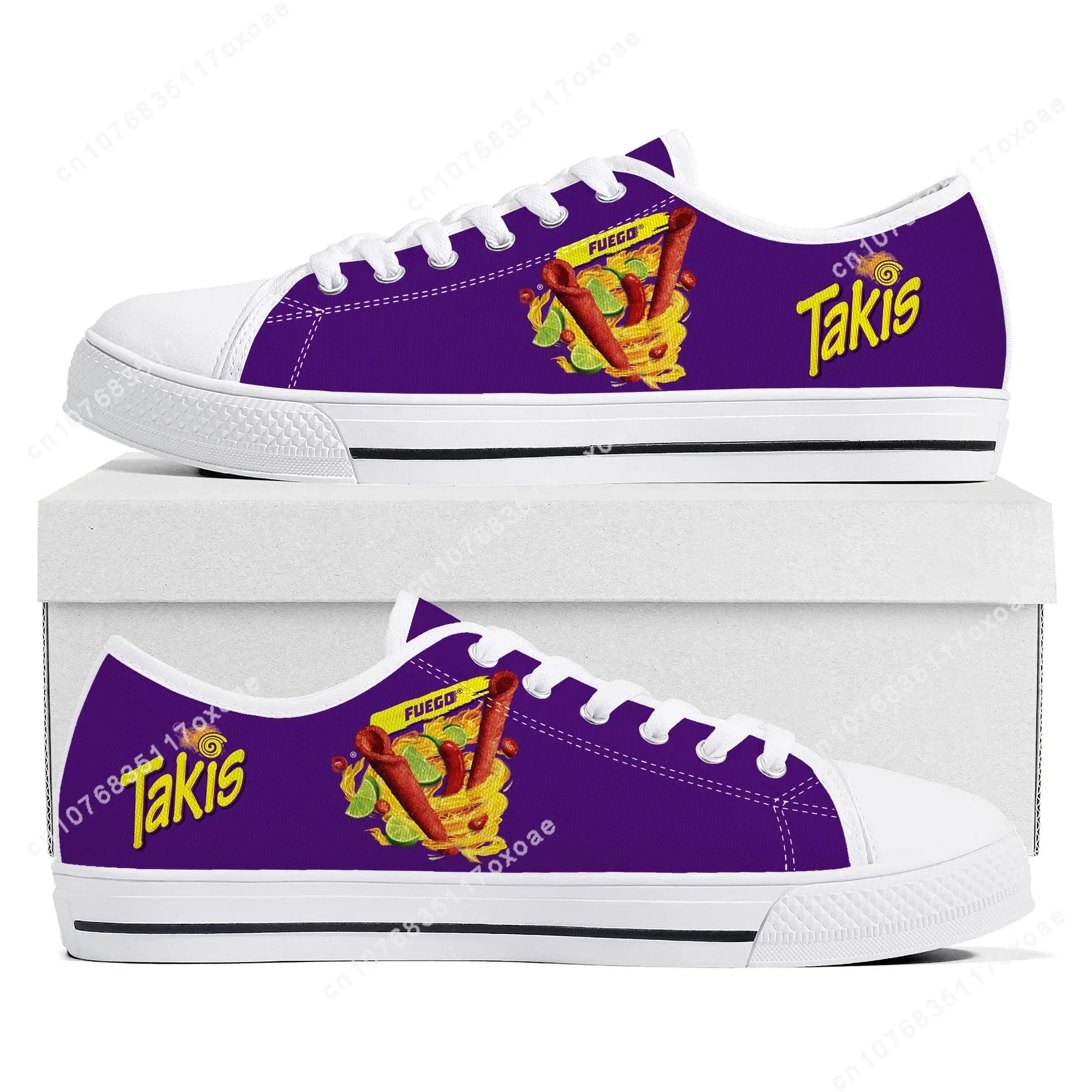 

Funny Chips Takis Food Snack Low Top Sneakers Mens Womens Teenager High Quality Canvas Sneaker couple Casual Shoes Custom Shoe