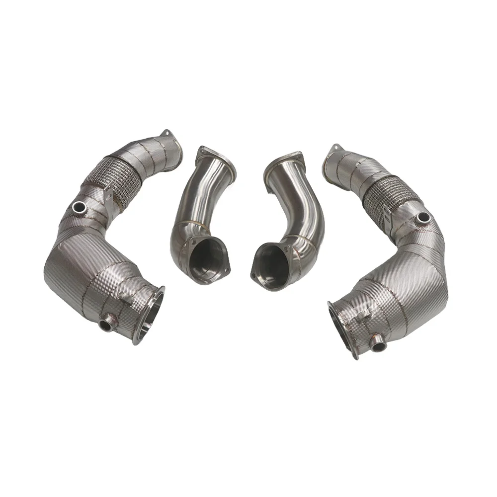 New F95/F96 S63B44B 304 Stainless Steel Downpipe for X5M/X6M 4.4T 2019-2022 1 Year Warranty Efficient Tuning Exhaust System