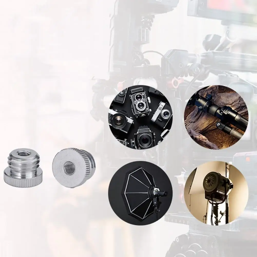 5/8 Inch Male To 1/4 Inch Female Mic Screw Tripod Stand Threaded Adapter Smooth Aluminum Alloy Leveler Tool Accessories