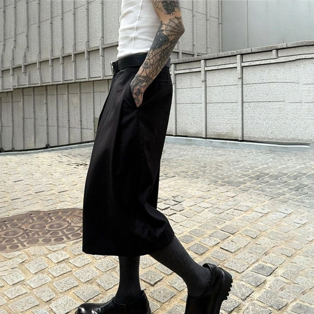 2026 Summer New Men's Solid Color Straight Leg Pants American Retro Fashion Trendy Street Casual Loose Breathable Men's Bottoms
