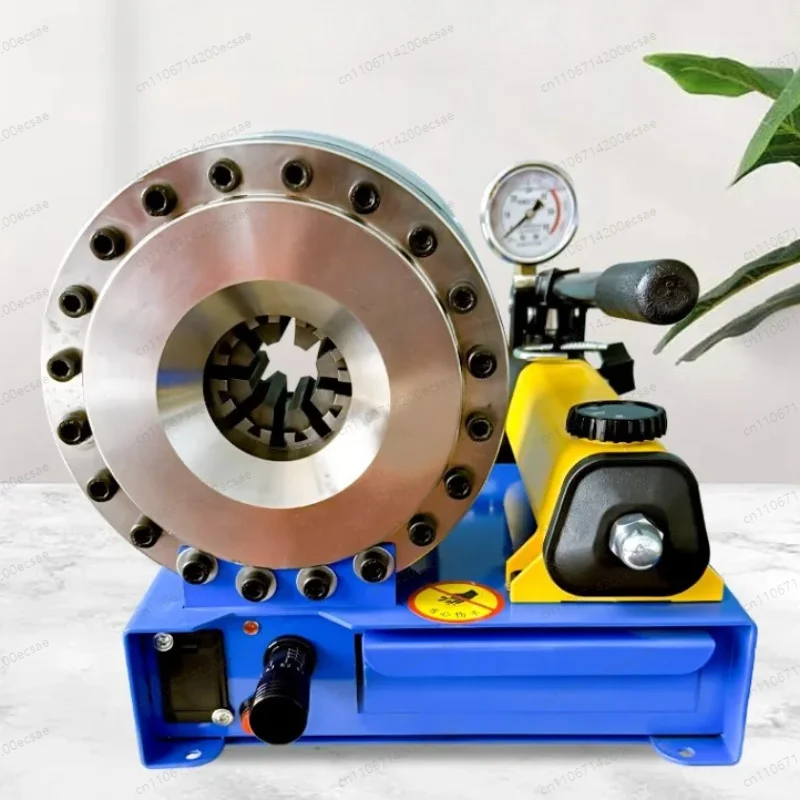 Manual Hydraulic Hose Pipe Crimping Machine High Pressure Oil Pipe Explosion-Proof Brake Press with 7 Molds for Plumbing And Aut