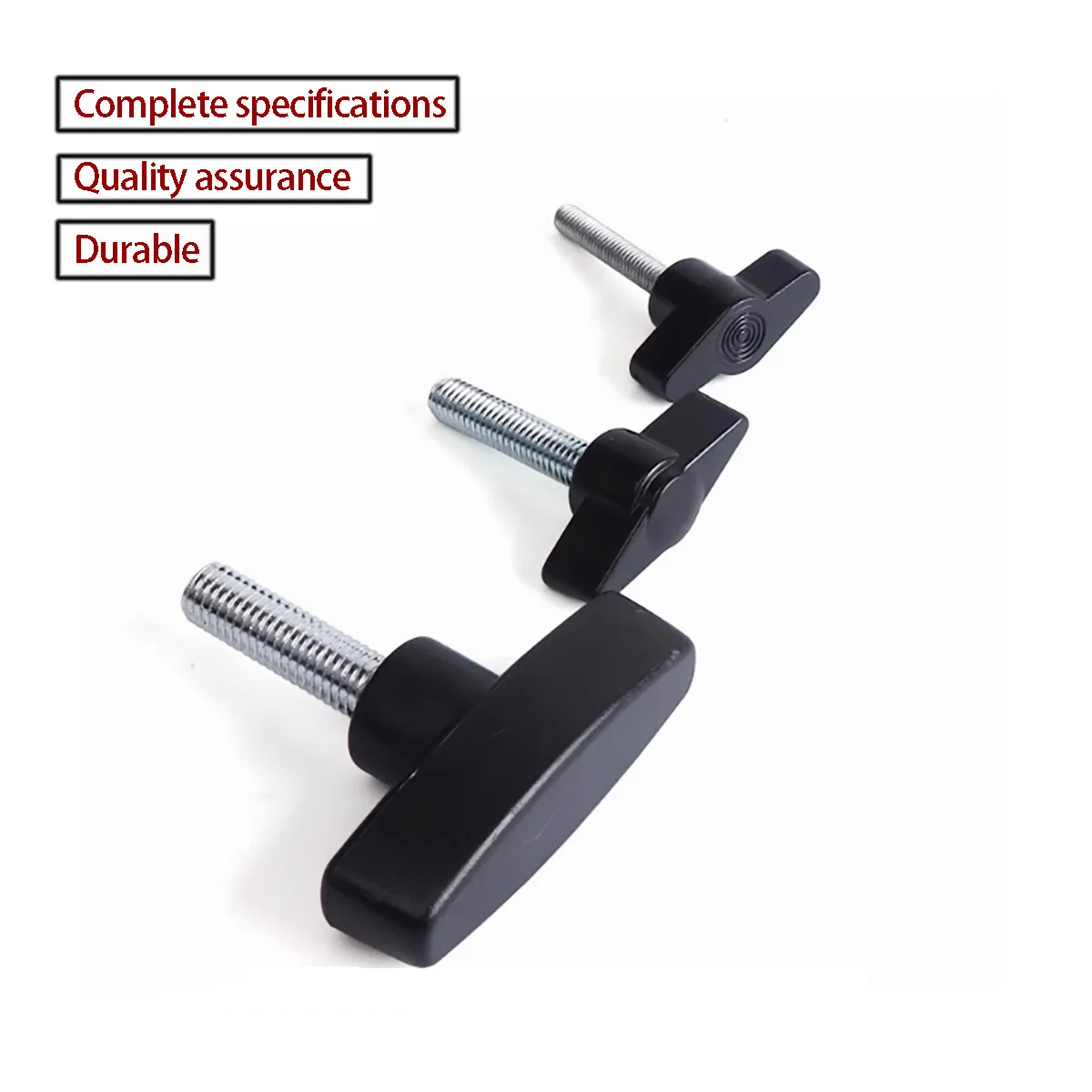 

M8M10M12 304 Stainless Steel T-Handle Hand Twist Screw - Plastic Head Bakelite Knob Bolt Adjustable Fastening Screw