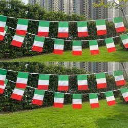 Aerlxemrbrae 14*21cm  20pcs/lot  italy   bunting flags italy   string   Triangular Flag Buntings Festival Party Holiday