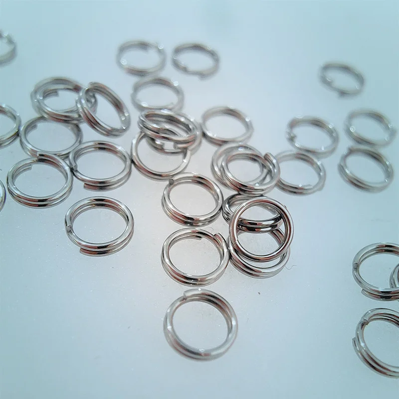 10000Pcs Fising Lure Accessories Double Rings 201 Stainless Steel Pin Hook Fake Bait Sequin Connector Circle Fishing Goods Pesca