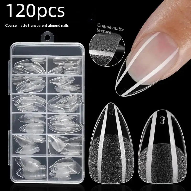 120Pcs/Box Soft Gel Tips For Nails Acrylic Material Short Artificial Nail Capsule Accessories And Tools.