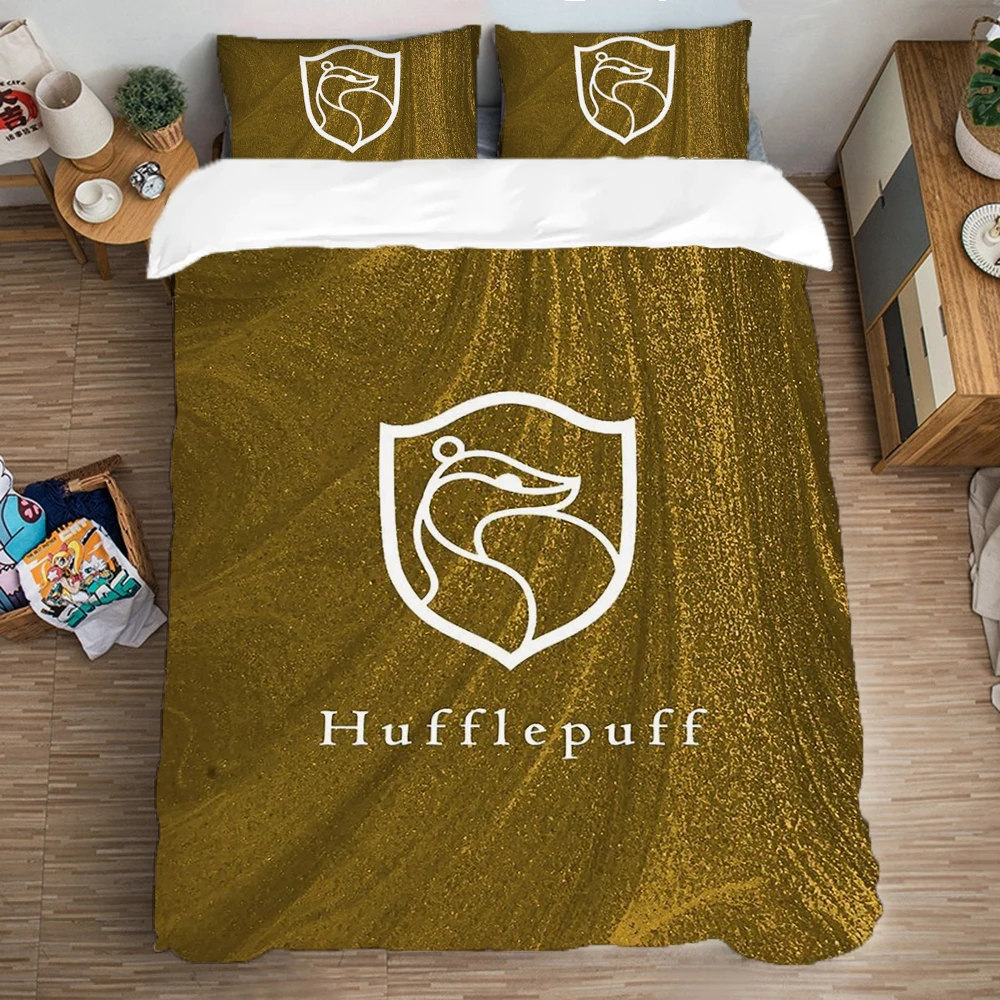 Multiple Sizes Comforter Sets Badger-Hufflepuffs Duvet Covers Cute Duvet Cover Bed 90 Duvets Quilt Cover Bedding Home Decor