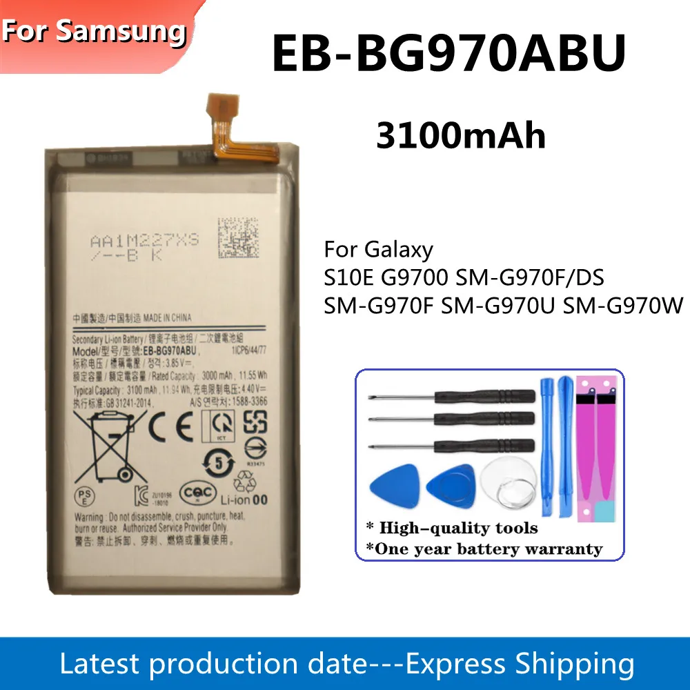 EB-BG970ABU 3100 mAh Batterie Für Samsung Galaxy S10E G9700 SM-G970F/DS SM-G970F SM-G970U SM-G970W Telefon Batterien