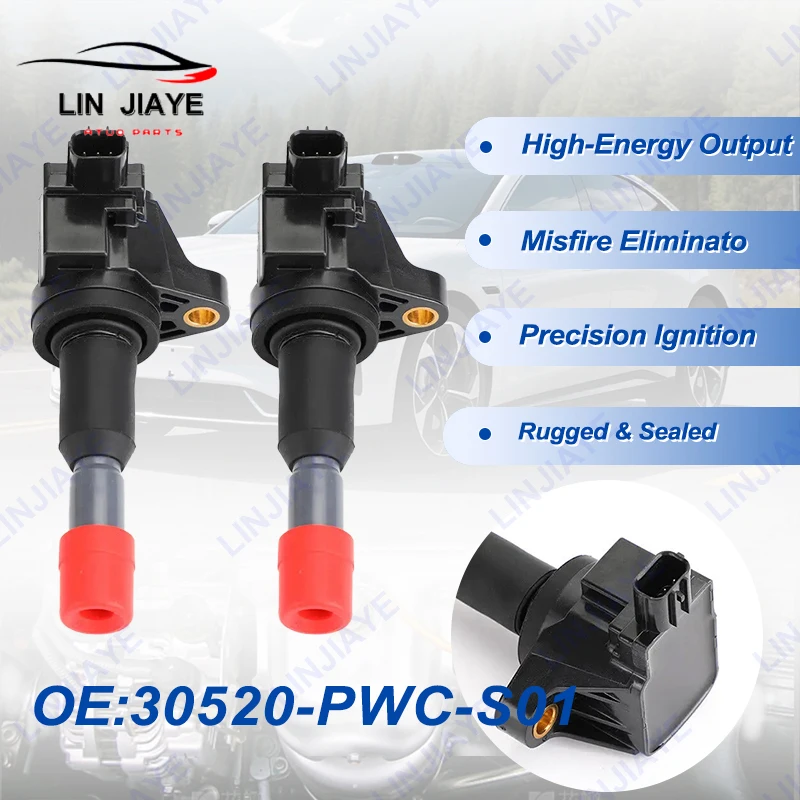 

1pcs Suitable for Honda Fit car ignition coil pack 30520PWC003 2007 2008 Honda Fit 1.5L L4 30520PWC003 30520-PWC-S01 30520-PWC