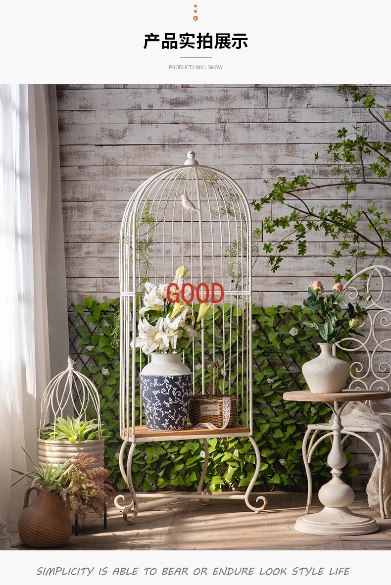 

European-Style Retro Chair Iron Outdoor Garden Wind Bird Cage Chair