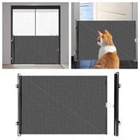 Retractable Pet Door Fence Easy To Install No-Drill Cat And Dog Gate Indoor Security Pet Fence Gate For Hallways Doorways Stairs
