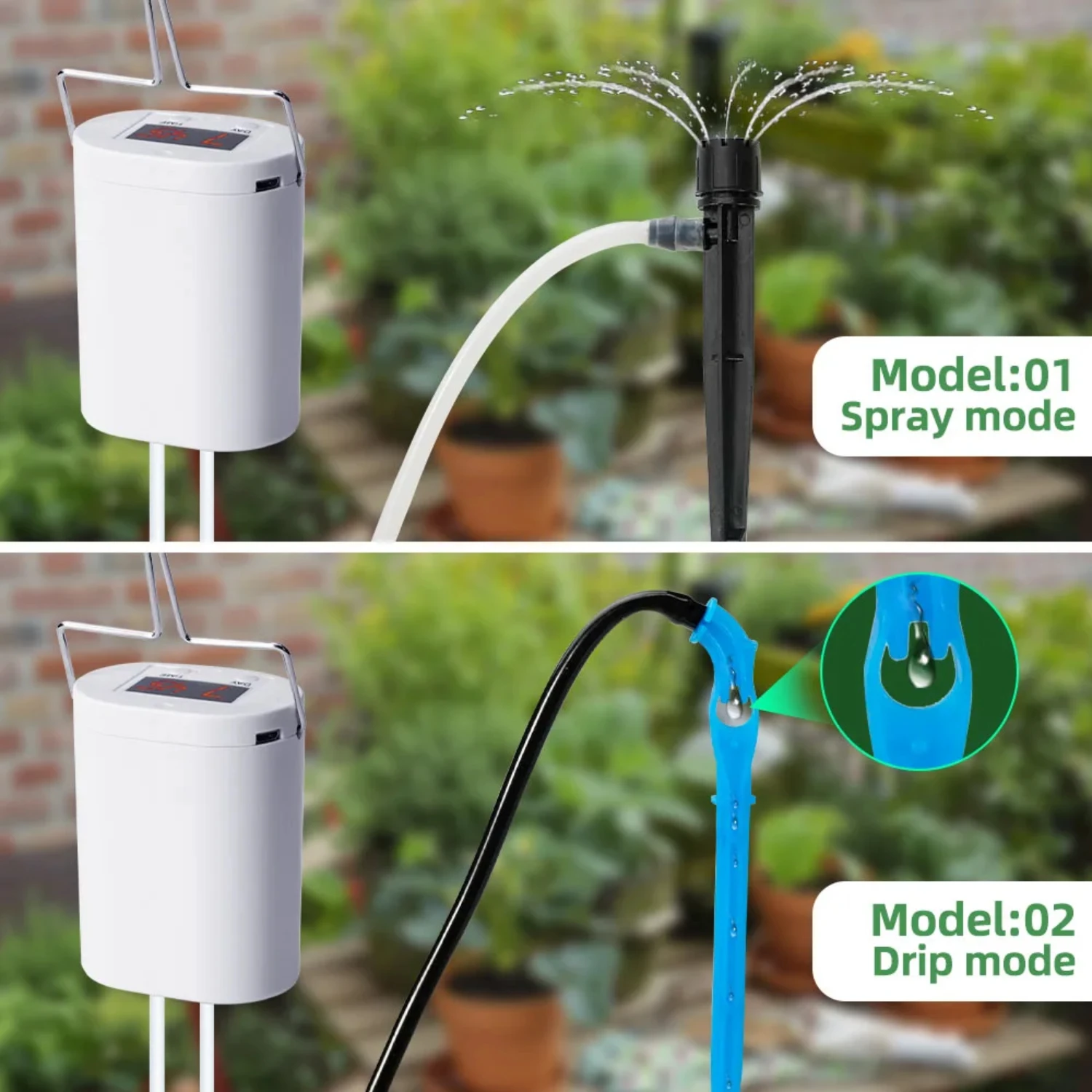 Efficient Automatic Drip Irrigation System for Enhanced Plant Watering - Ultimate Convenience and Efficiency with 2/4/8/16 Sprin