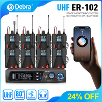 UHF IEM Wireless In-Ear Monitoring System ER-102 with bluetooth5.0 for Stage Performance,Recording,Band,Drummer,Church speech