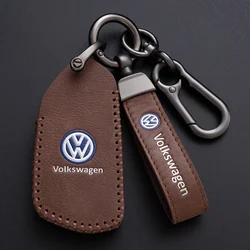 Leather Car Key Case Cover Shell For VW Volkswagen ID.3 ID.4 Golf 8 2022 2023 MK8 Cupra Skoda Octavia A8 SEAT Leon MK4 Formentor