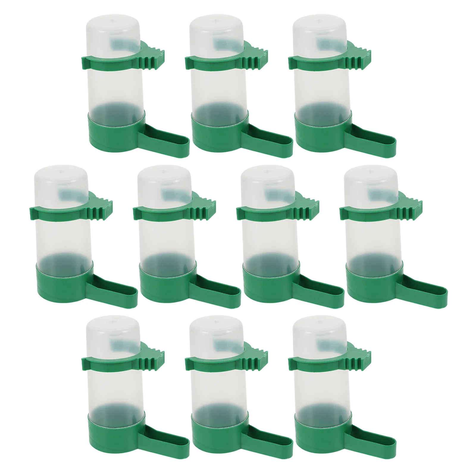 

10 Pcs Bird Waterer Trough Automatic Feeder Pet Parrot Bowl Pigeon Drinker Plastic Supplies