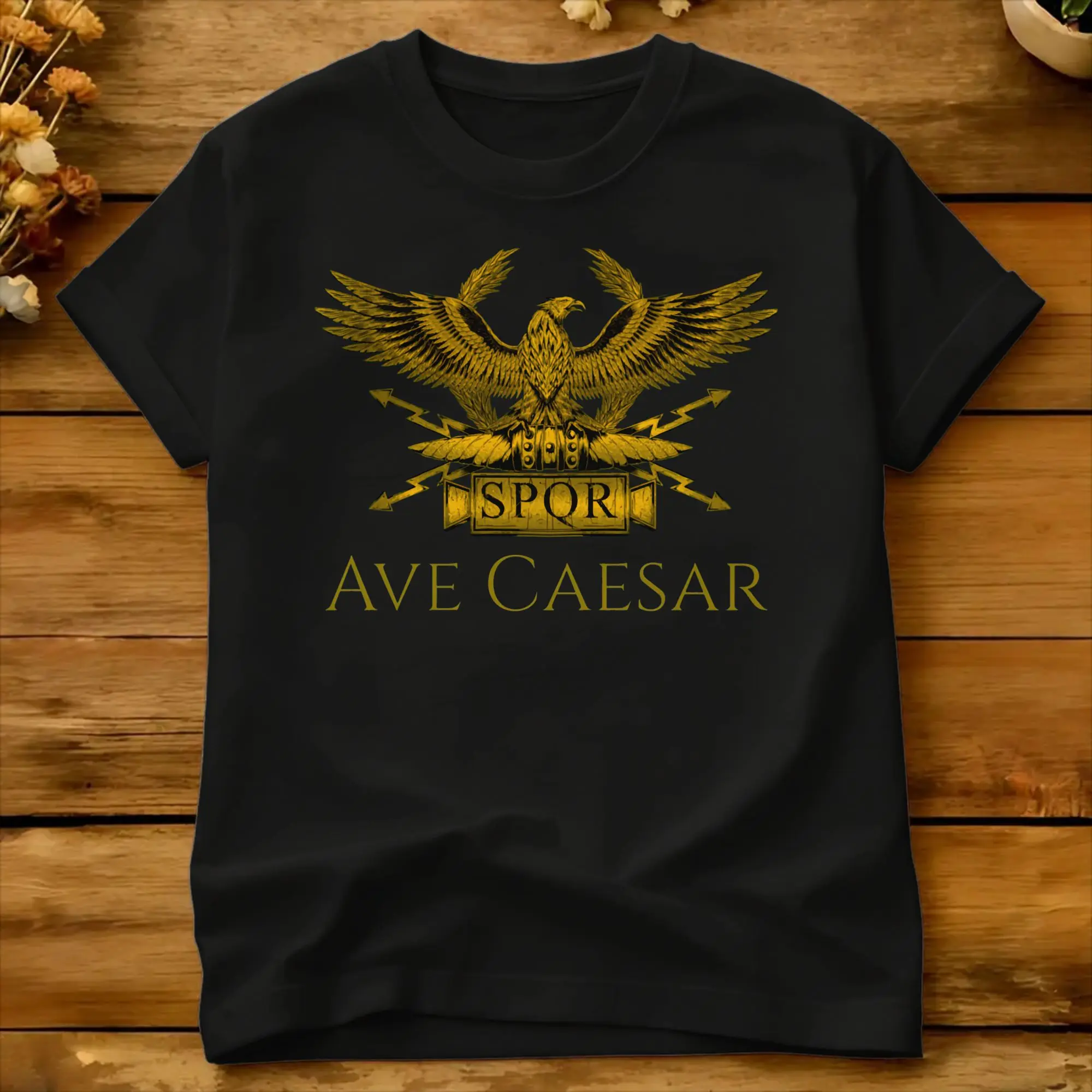 Ancient Roman Legionary Eagle SPQR Aquila History Of Rome T Shirt Summer Ave Caesar T Shirts Pure Cotton For Man Clothes