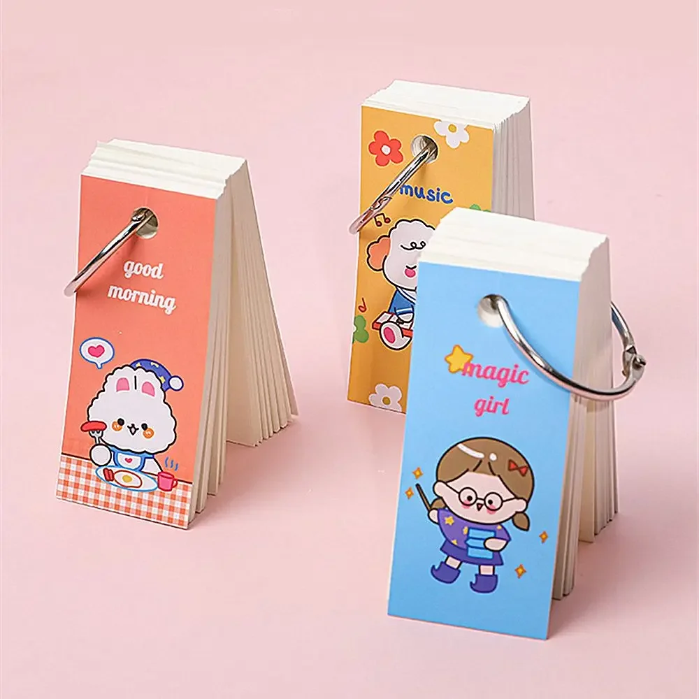 1PC Loose-Leaf Binding Ring Memo Pad Writing Cartoon Note Kawaii Study Planner School Office Supply Creative Stationery