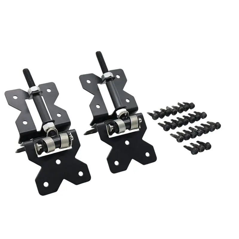 self-closing-gate-hardware-kit-2-pieces-heavy-duty-hinges-for-wooden-vinyl-pvc-fences-includes-screws