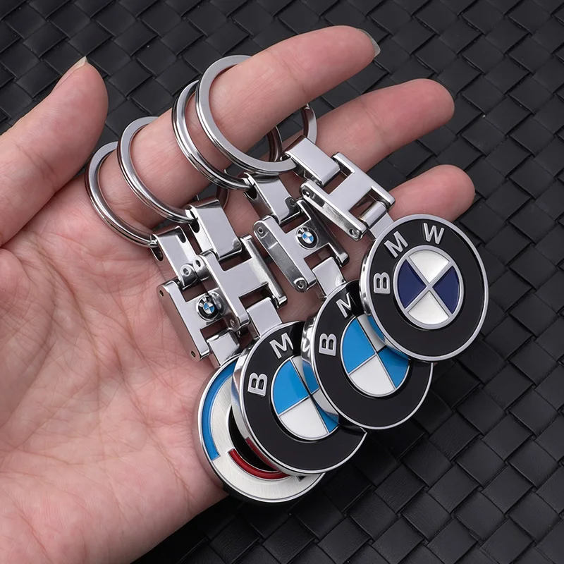 Metal Alloy Car Keychain Key Ring Pendant Gift Accessories For BMW 50th Anniversary 1 3 5 7 series E83 F16 E70  M Emblem E46 E36 view 4