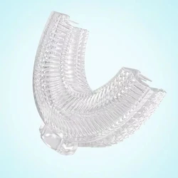 Cabezales de repuesto para cepillo de dientes eléctrico, cepillo de dientes sónico en forma de U de 360 grados, de silicona, para niños y adultos