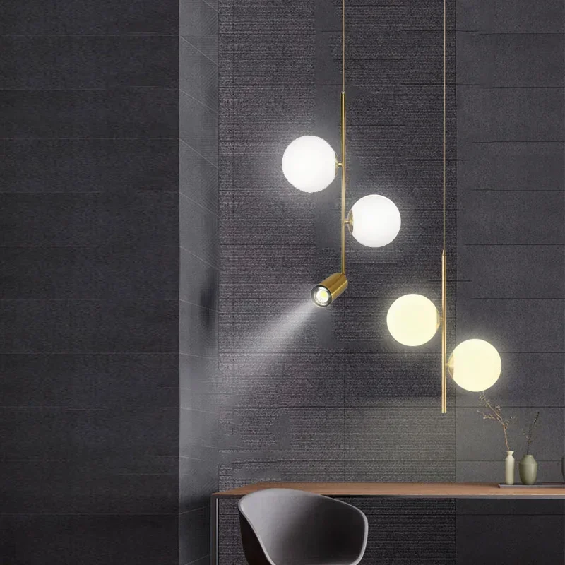 

Nordic Modern LED Chandelier Fixtures Glass Ball Pendant Light Dining Room Bedroom Art Decor Restaurant Luxury Hanging Lamp