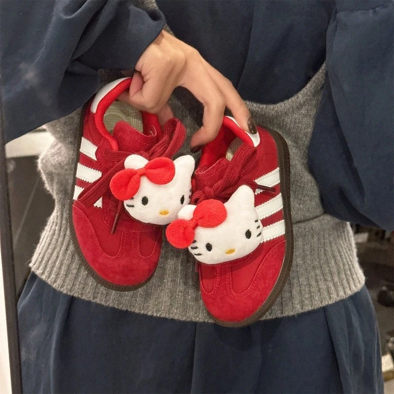 

Sweet Hello Kitty Anime Kawaii Sanrio Causal Board Shoes Cute Cartoon Soft Soled Casual Sneakers Birthday Gifts for Girls
