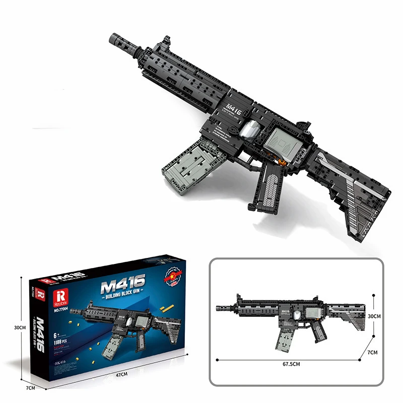 Weapon Model Series Building Blocks Toy Creative Handgun AWM M416 AK47 Construction Set  Birthday Gifts Toys Gifts