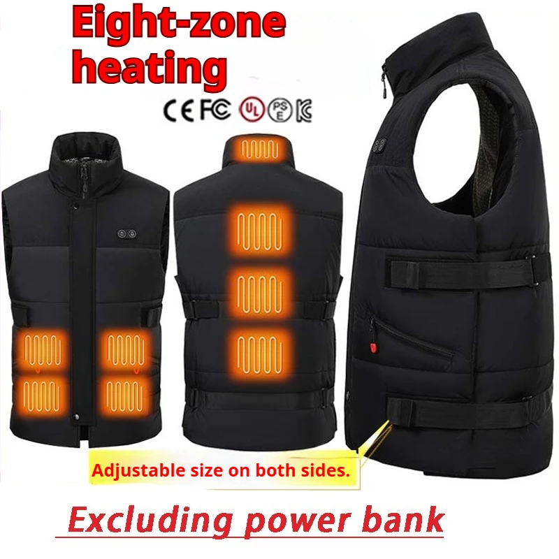 

2025 New Intelligent Heating Stand Collar Electric Heated Vest Unisex Constant Temperature Warm Outerwear Motorcycle Rider Vest