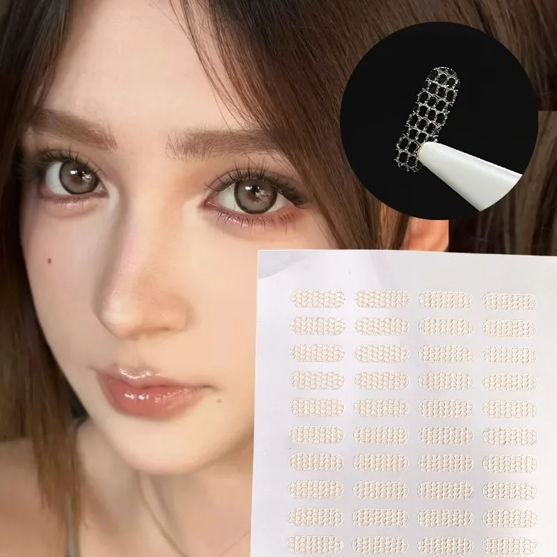 ที่มองไม่เห็นเทปตาสองชั้นดูธรรมชาติตาข่ายลูกไม้ Eye Lift สติกเกอร์กาวกันน้ําติดทนนานสําหรับผู้หญิงแต่งหน้าเครื่องมือ