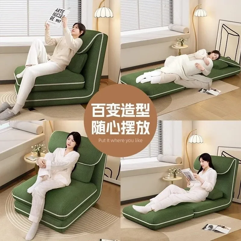 Multifunctional Folding Sofa Bed for Small Apartment Living Room Balcony Tatami Style Recliner Single Sleeper Couch Modern