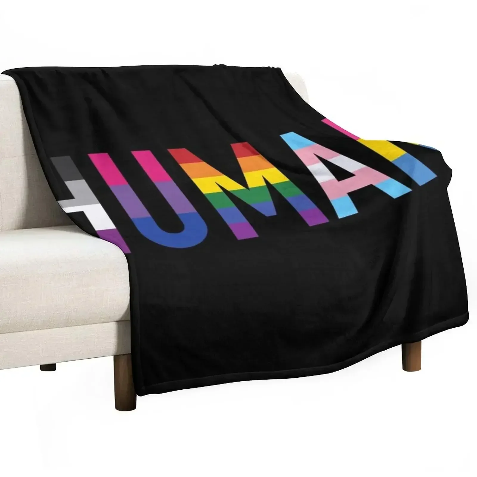 Human, Various Queer Flags 1 Throw Blanket Decorative Sofa Thermal heavy to sleep Cute Plaid Plaid Blankets