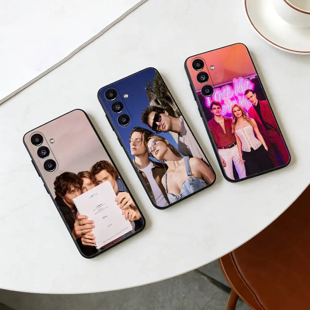 Funda de teléfono L-Love Me L-Love Me Cuori Magnetici para Samsung Galaxy A20,21s,22,31,32,52,53,72,73,80,91, carcasa negra suave