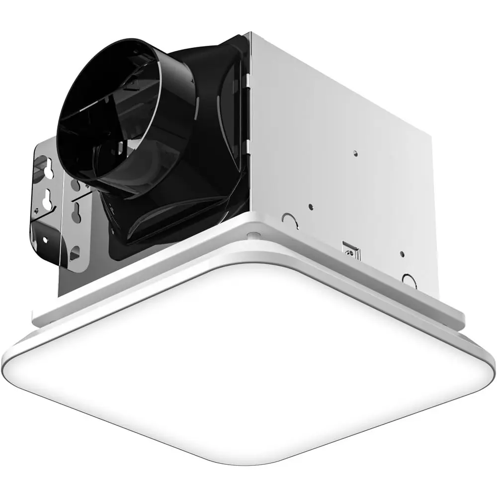 

110V 43W 1200LM Ceiling-Mounted Shower Ventilation Fan with LED Light, 3000K-5000K Color Temperatures