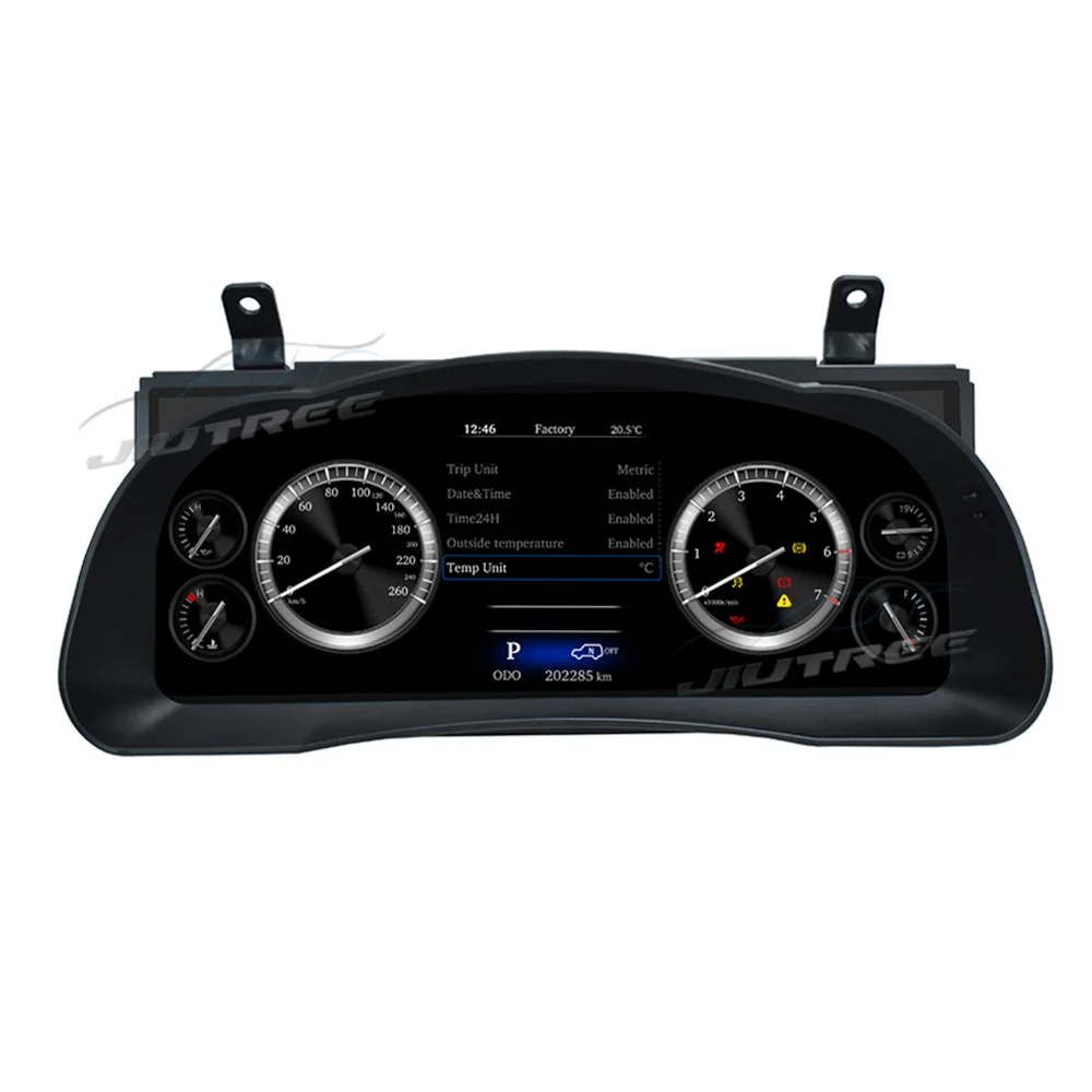 

12.3 Inch Car Digital Gauge Cluster Virtual Cockpit For Highlander 2018-2020 Entertainment Speedometer Dashboard Screen