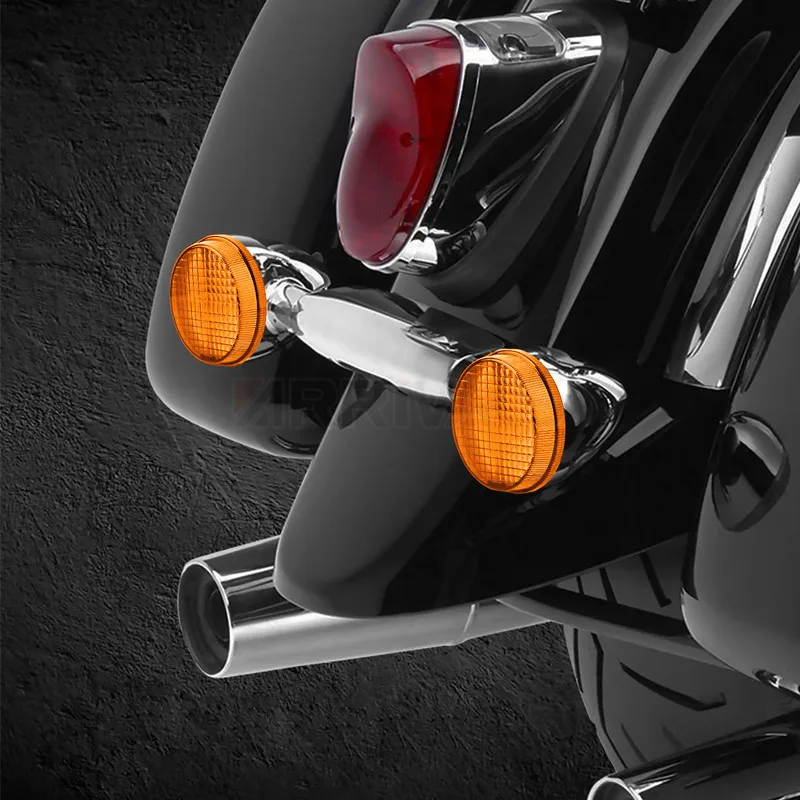 Motorcycle 2pcs/4pcs LED Turn Signal Light ABS Indicator Lens Cover For Honda Shadow VTX Cruisers Kawasaki Vulcan VN