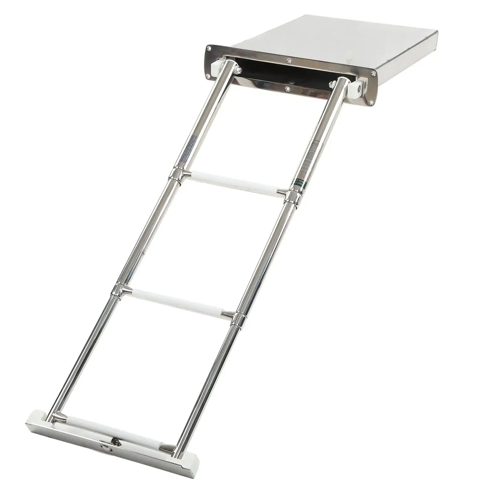 AISI316 stainless steel telescopic ladder lower beam platform 3 steps