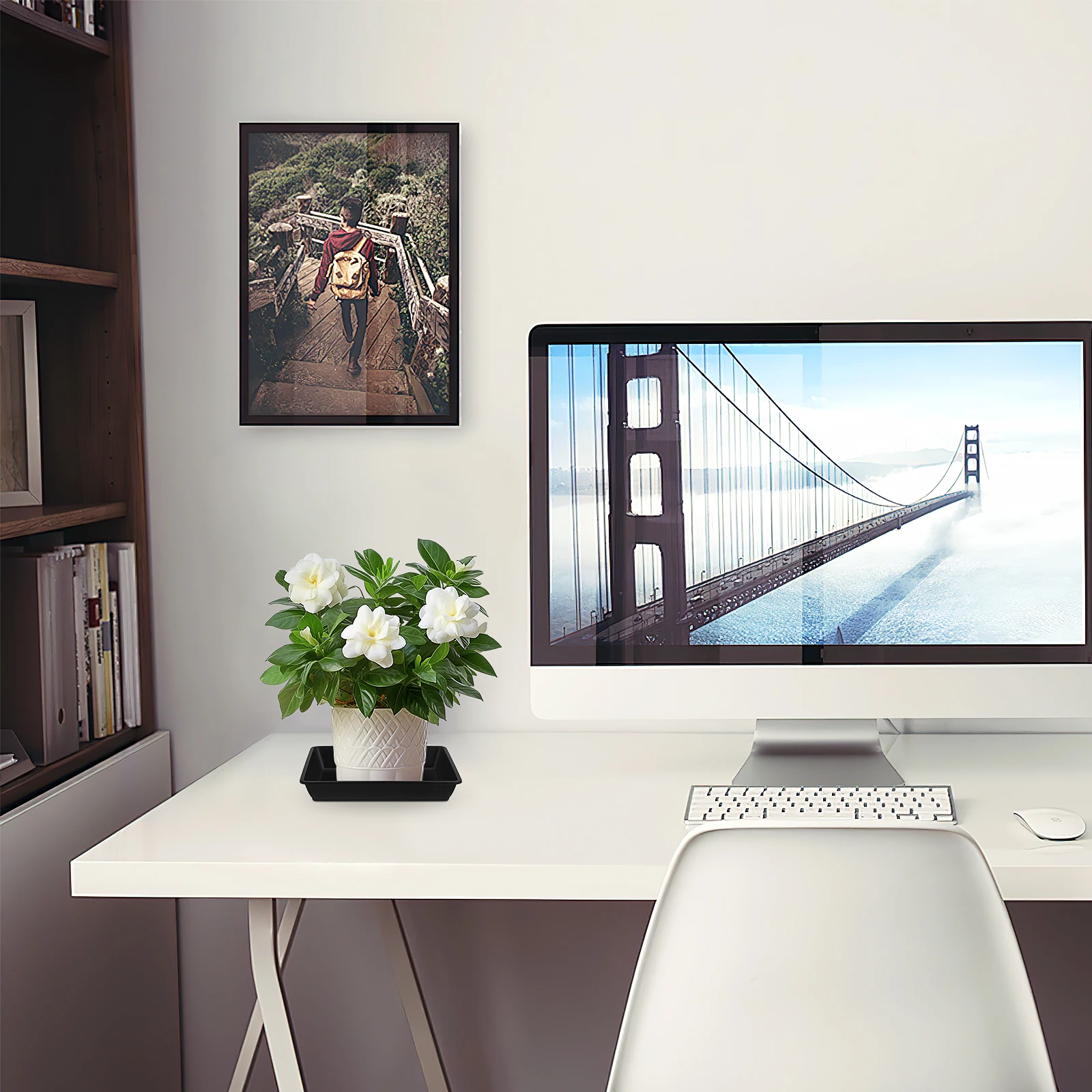 

12 шт., подносы для цветочных горшков, блюдца с квадратным дном для горшков для растений, водонепроницаемые тарелки для бонсай, садовые подносы для воды, держатели