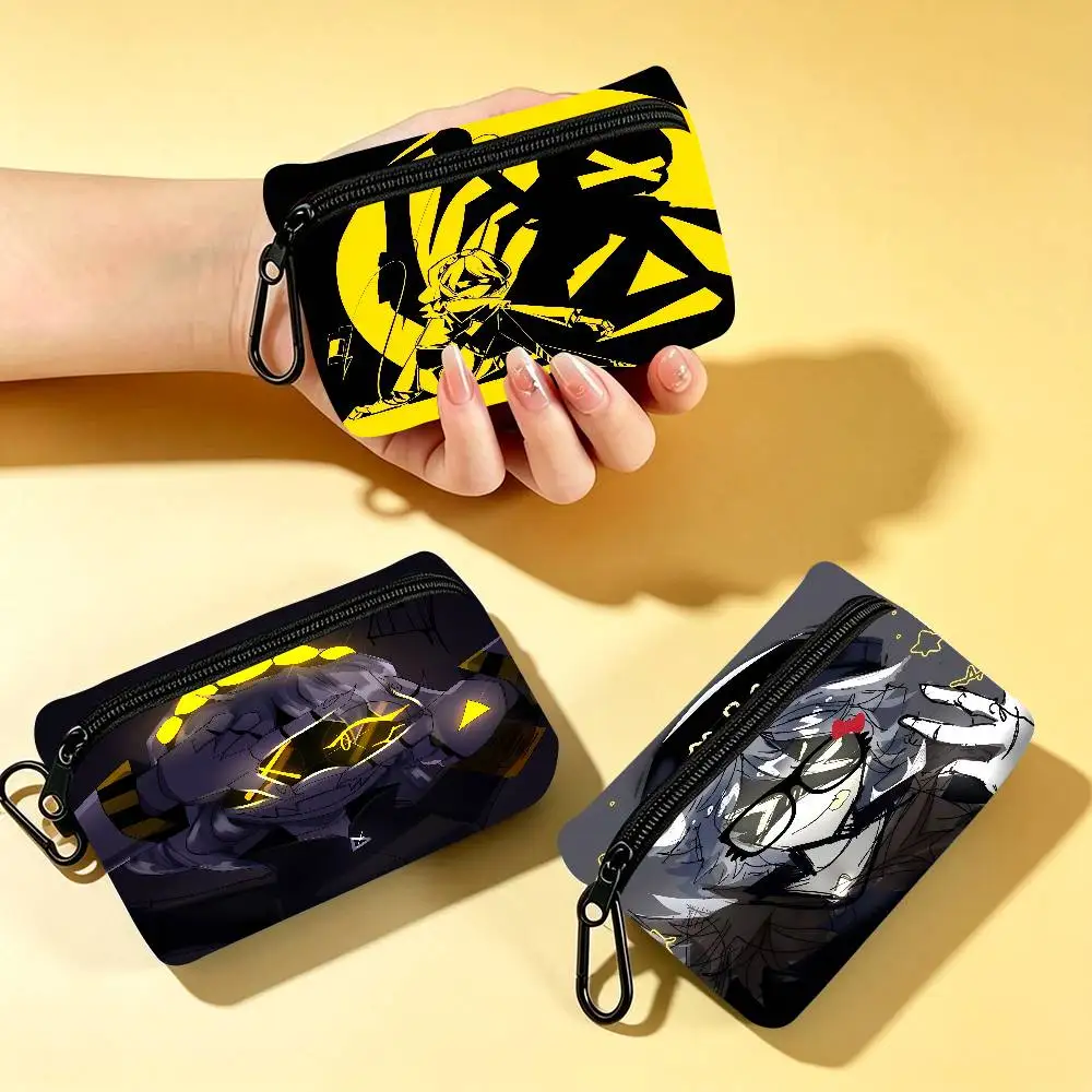 Anime M-Murder D-Drones Oxford Fabric Zipper Pouch Lightweight Hanging Coin Wallet For Coins ID Cards Keys Lipstick Earbuds