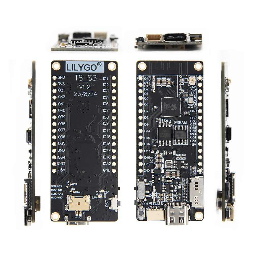 LILYGO T8 ESP32-S3 Development Board 8MB PSRAM TF Card 3D Antenna WiFi Bluetooth Module