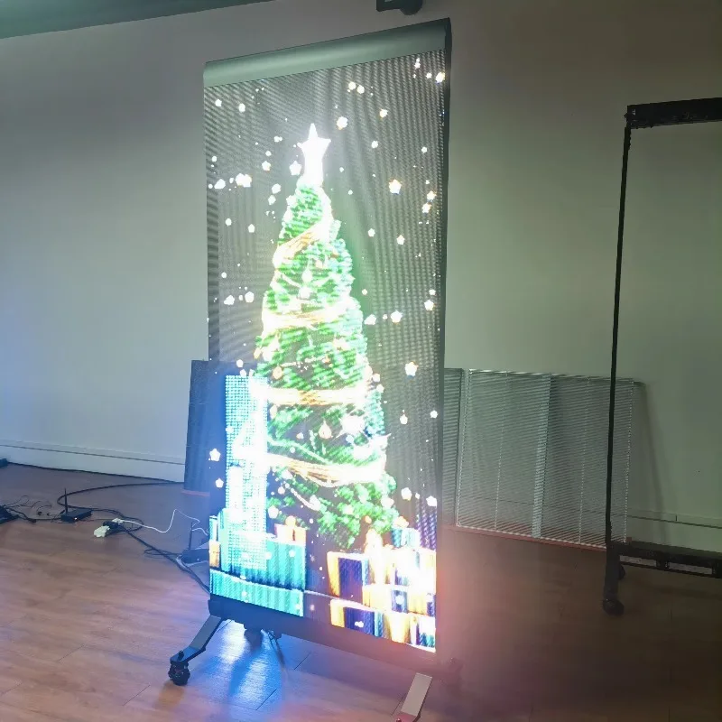 Very Easy to Install High Brightness Holographic Invisible Transparent Led Screen 4000nitsO Display Advertising Digital Signage