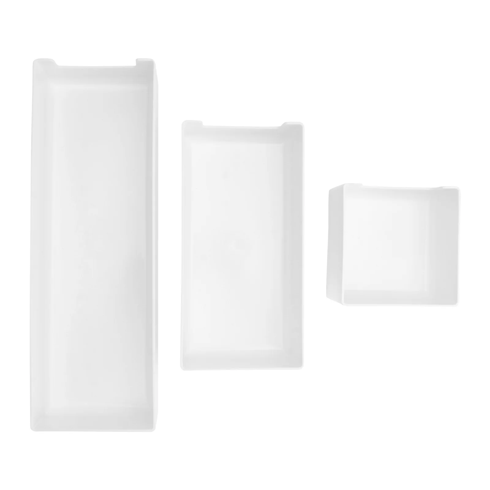 3Pcs Bamboo Storage Box Drawer Organizer Stackable Case Tableware Makeup Storage Household Organizer Tableware Box