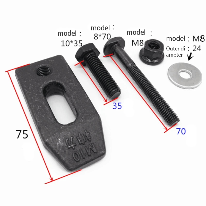 M10 CNC Milling Engraving Machine Pressure Plate Clamp With Screw