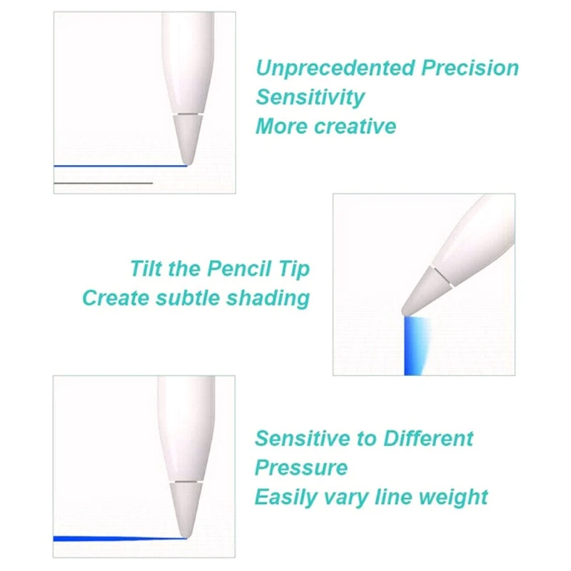 100 szt. Końcówki zapasowej stalówki do ołówka jabłkowego 1. 2. Na rysik iPad Pro