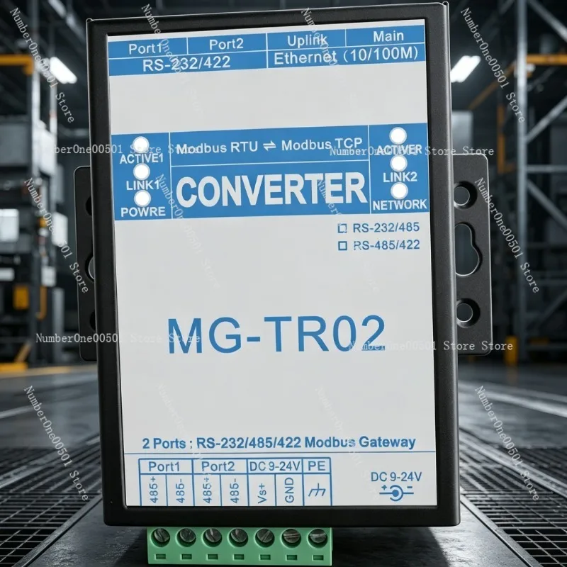 

Преобразователь Modbus RTU в TCP MG-TR02 с двумя портами, 2-канальный последовательный порт RS232/485, промышленный коммуникационный модуль -095