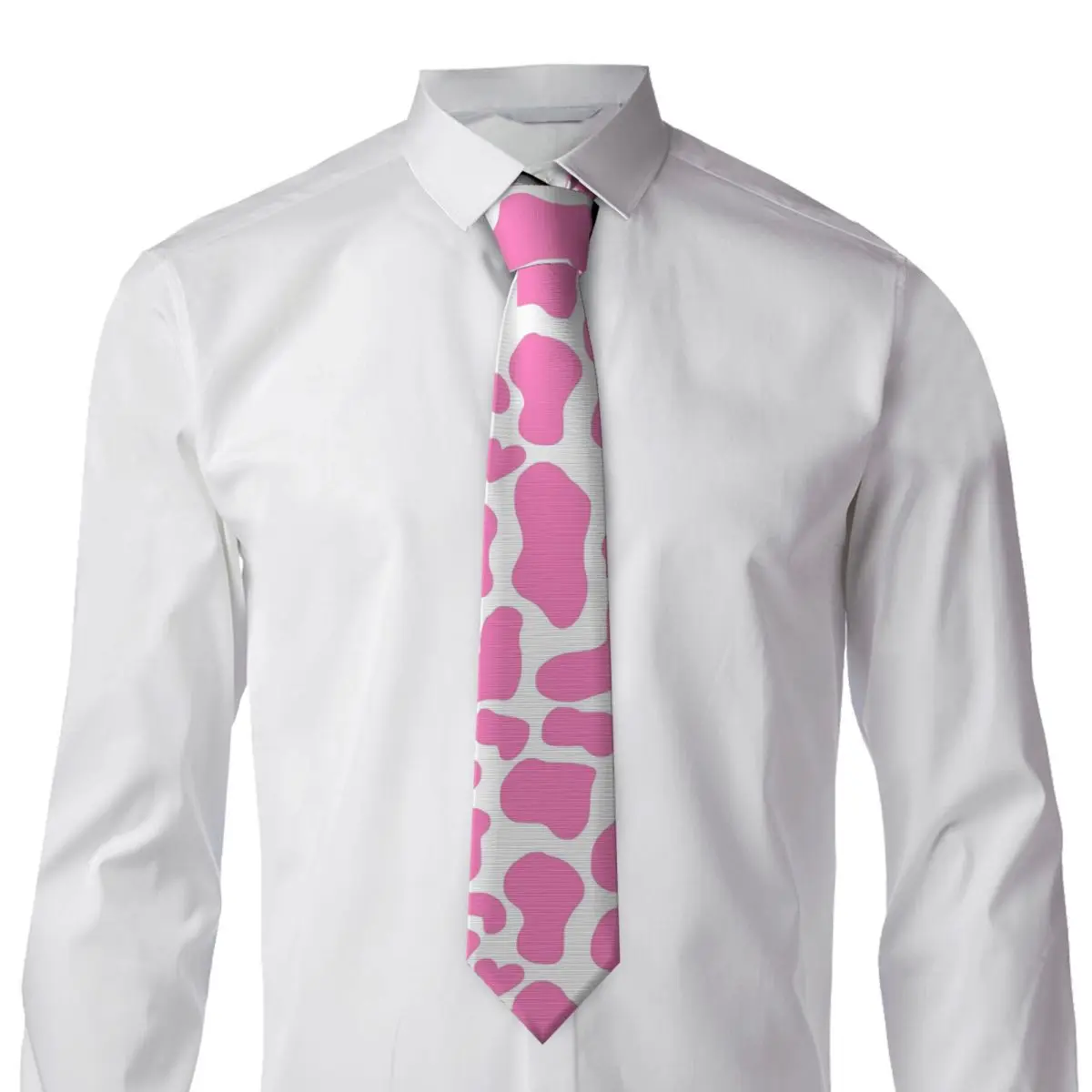 Strawberry Cow Necktie for Men Silk Polyester Slim Neck Ties Party Accessories Tie Casual Gravatas