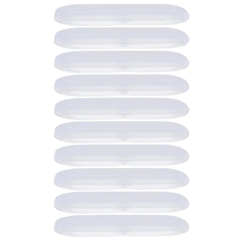 10Pcs Plastic Pencil Display Box Organizer Clear Transparent Pens Pencils Markers Storage Gift Holder