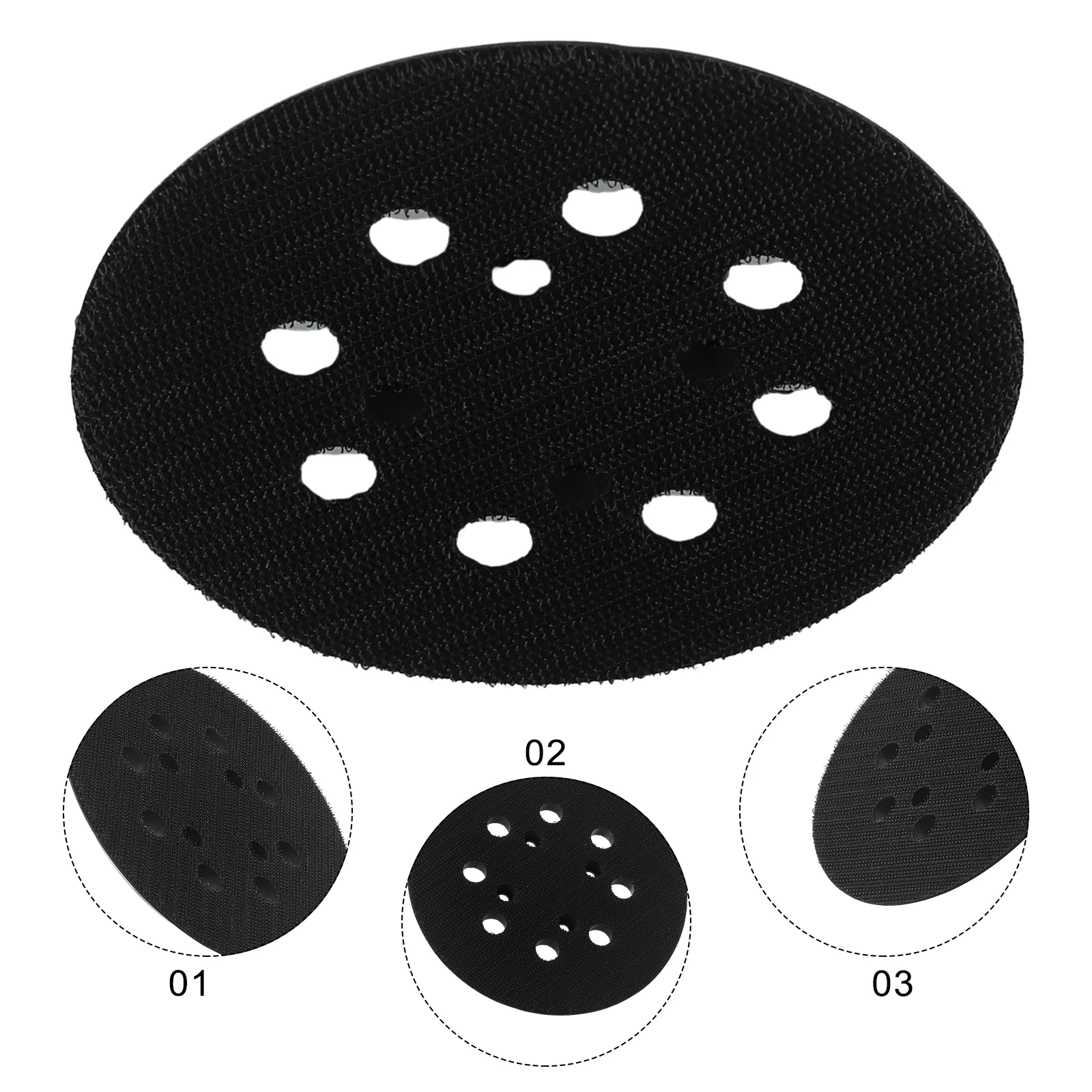 1pc 5Inch 125mm 8 Hole Backup Sanding Pad Hook And Loop Polishing Sander PU Backing Pads Grinding Tools For RS290 RS241 RS28