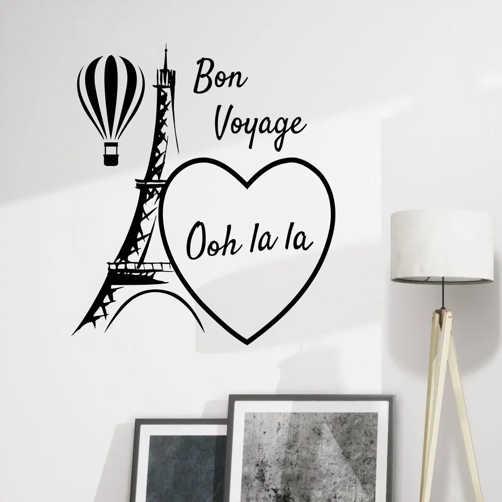 1PC Creative bon voyage Home Decor Vinyl Wall Stickers For Living Room Decor Wall Decal Home Decor
